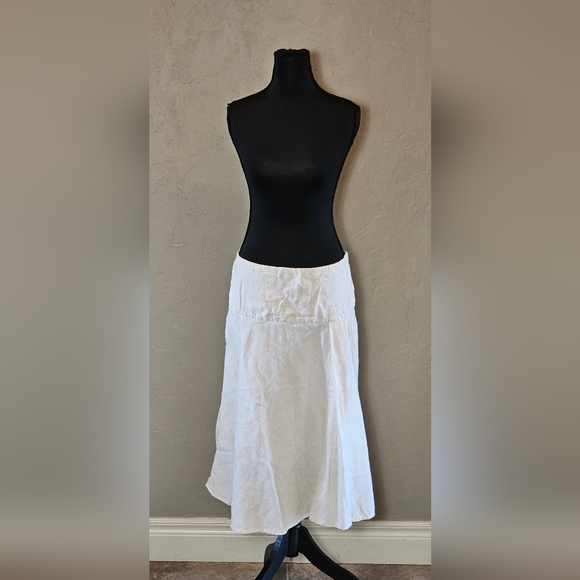 GAP Dresses & Skirts - [GAP] Boho Linen Skirt Fitted Top & flowy bottom ☆ Off White Light pattern